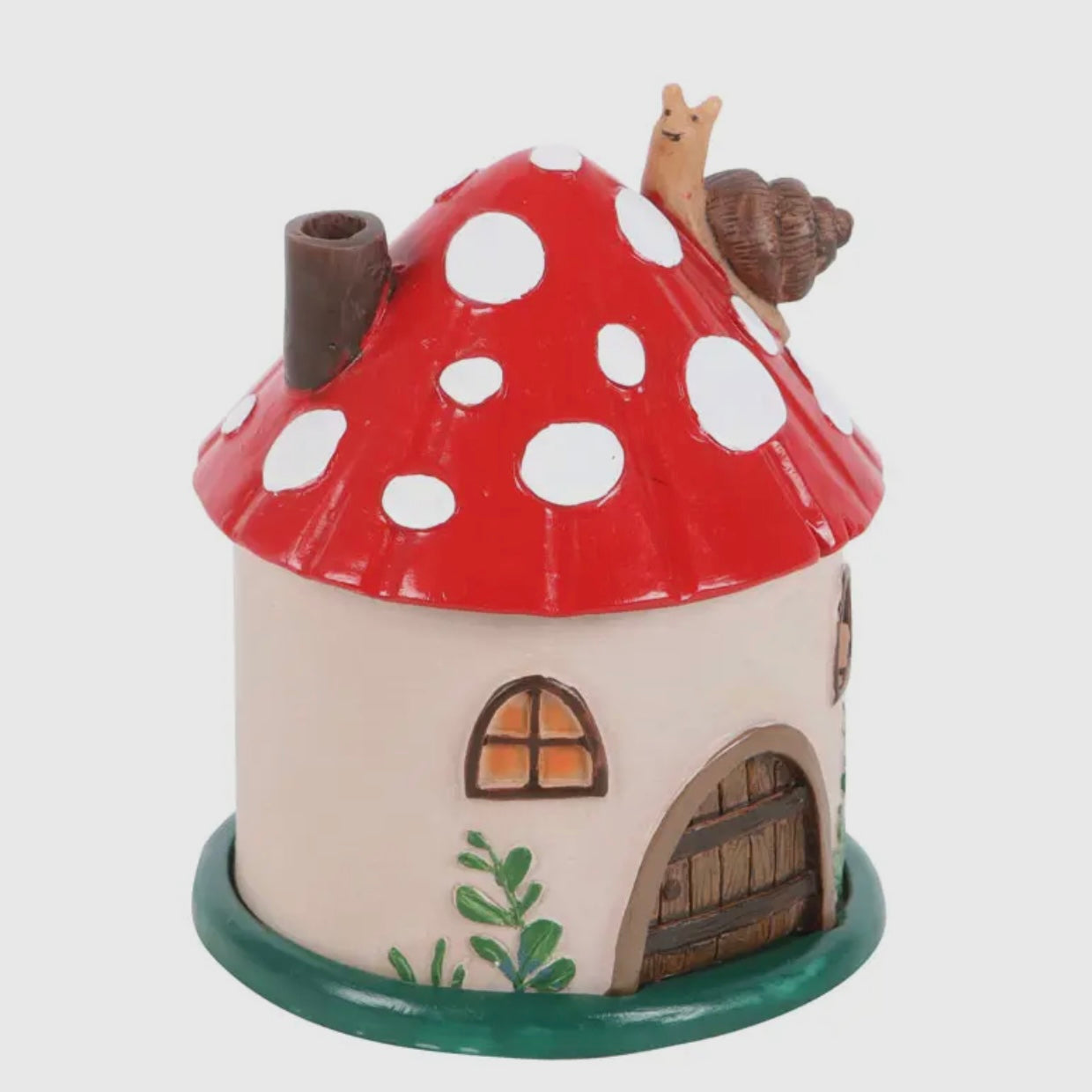 Mushroom House Cone Incense Holder