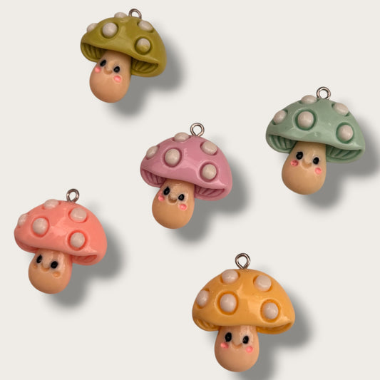 Chunky Toadstool Charm 1pc
