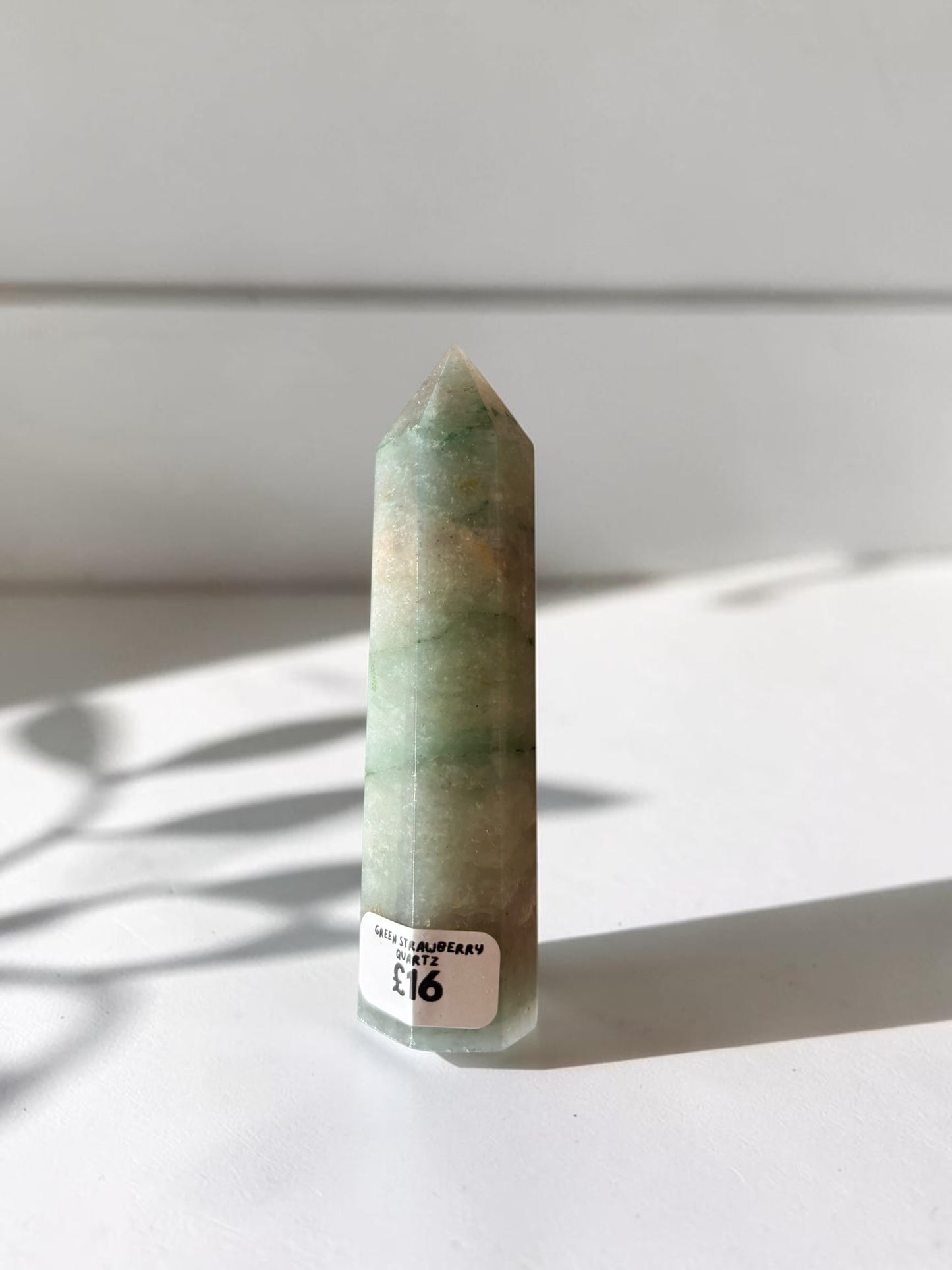 Green Strawberry Quartz Crystal Tower