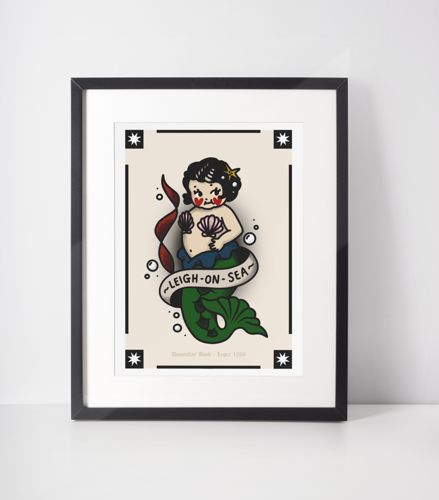 Mermaid Kewpie - Leigh-On-Sea Print A5