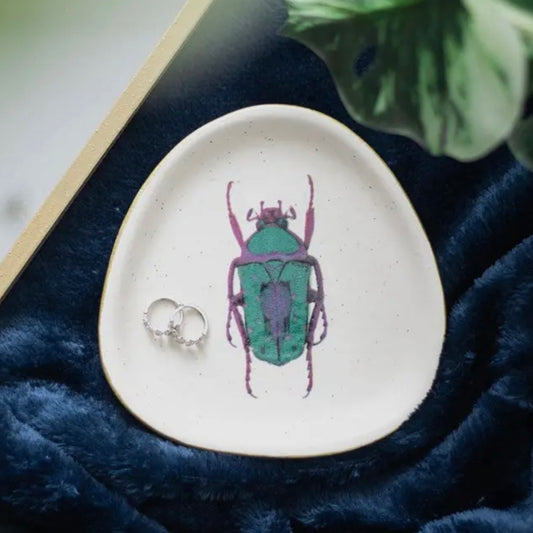 Beetle Ceramic Trinket Disk