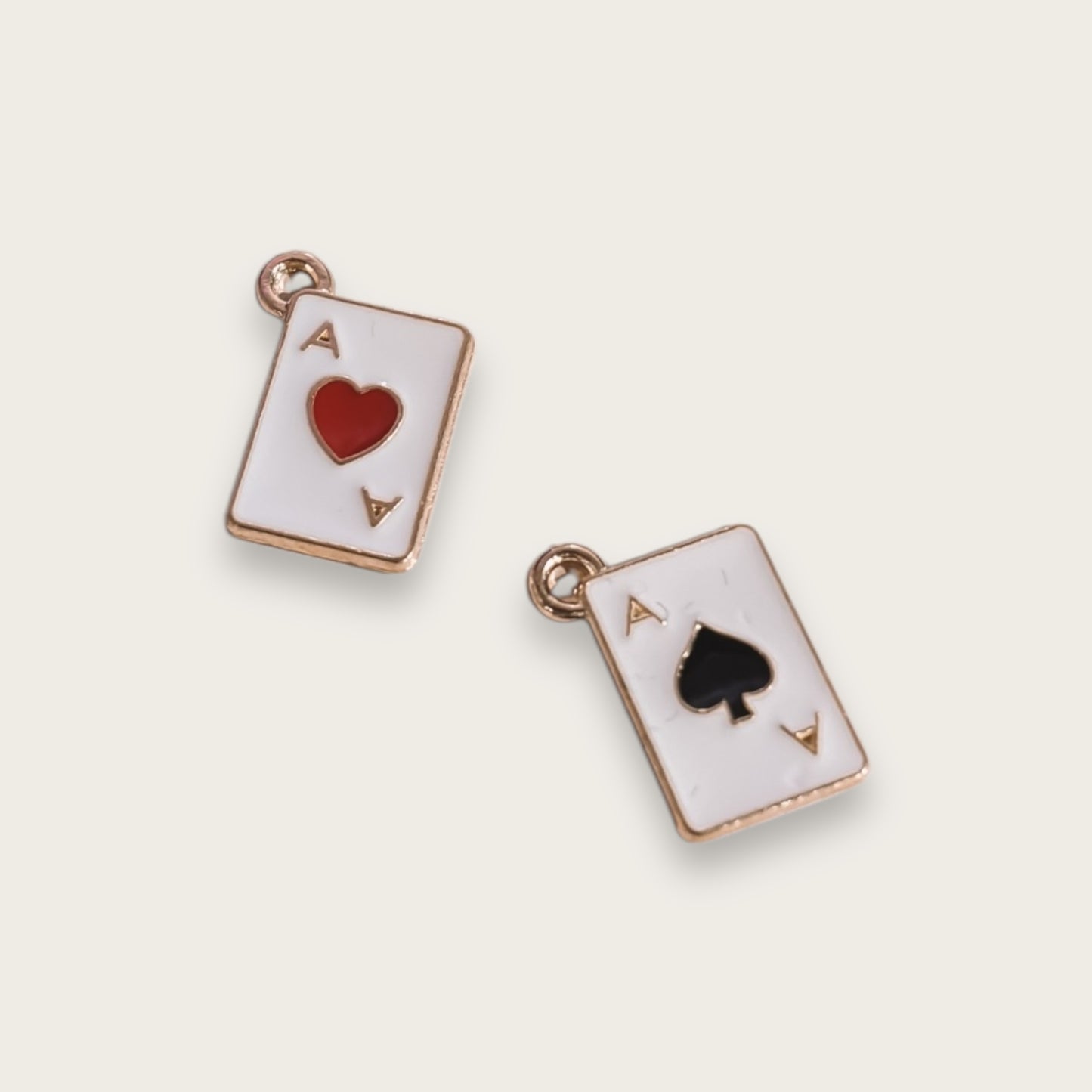 Playing Card Charm 1pc - Gold Tone