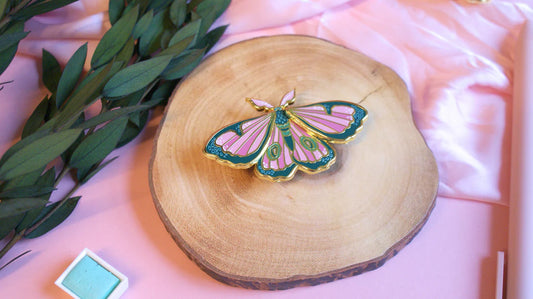 Cleo - Moving Moth - Enamel Pin