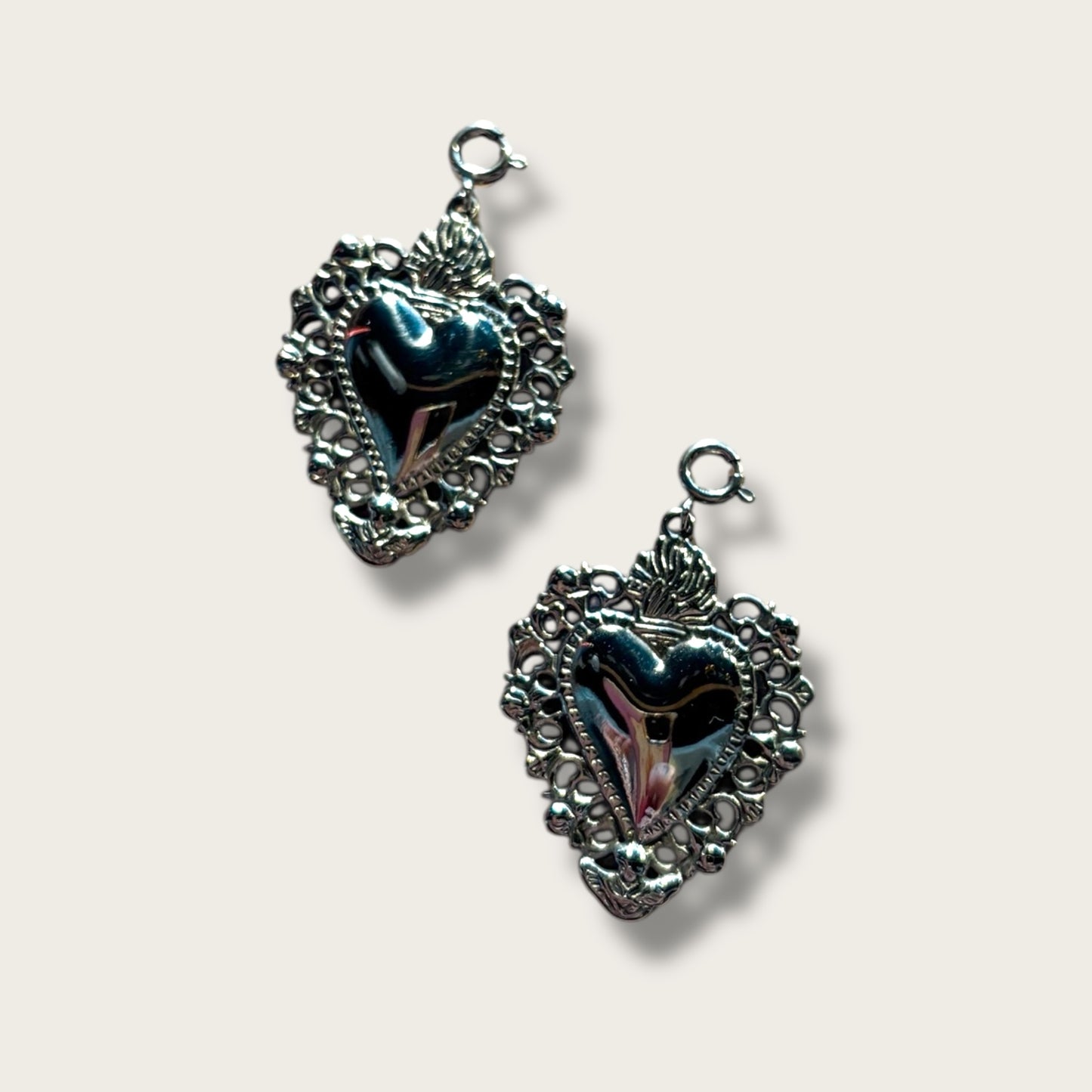 Heart Charm 1pc - Stainless Steel