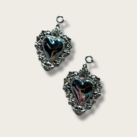 Heart Charm 1pc - Stainless Steel