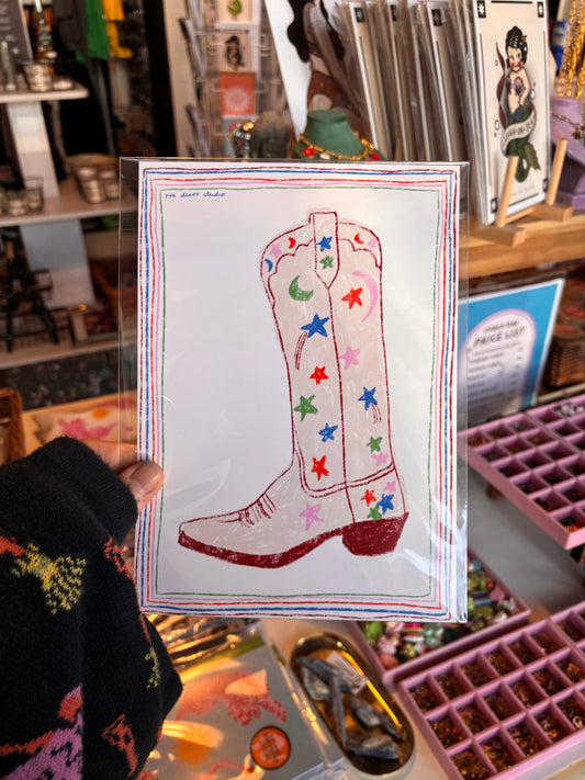 Cowboy Boot A5 Print