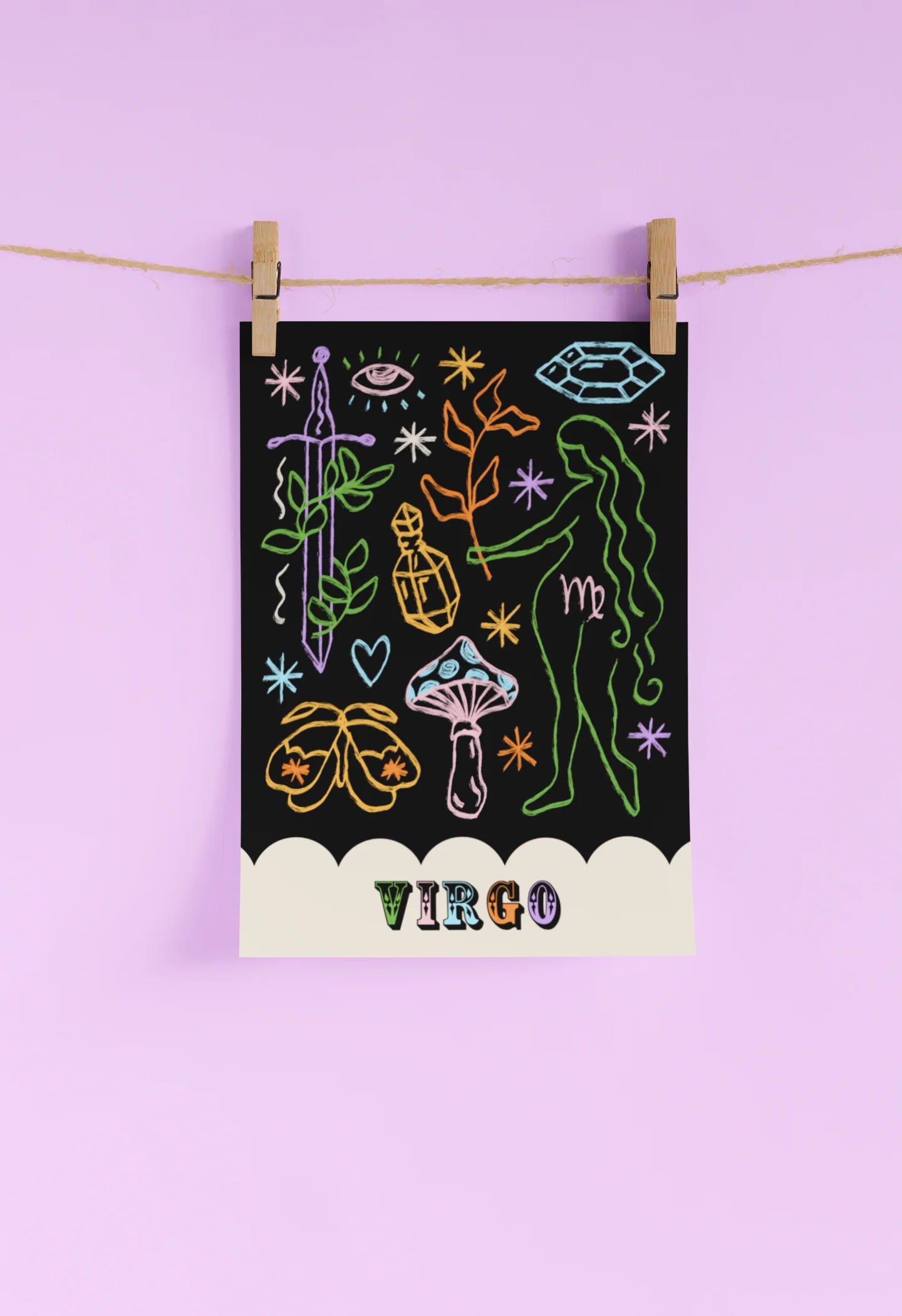 Zodiac Print A4