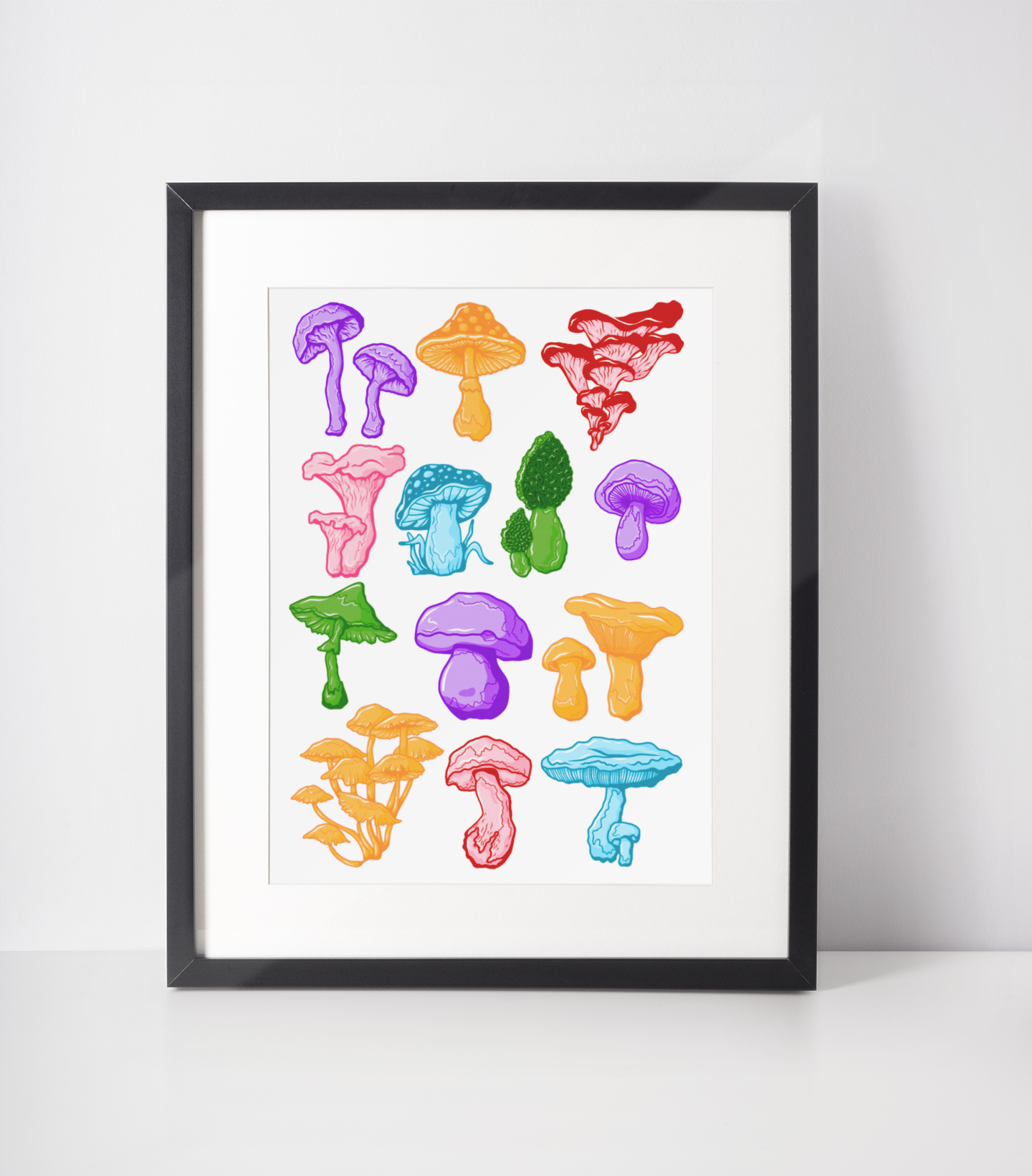 Mushrooms Print A4
