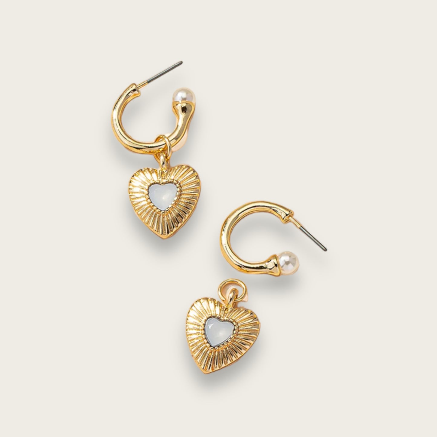 Retro Heart Earrings