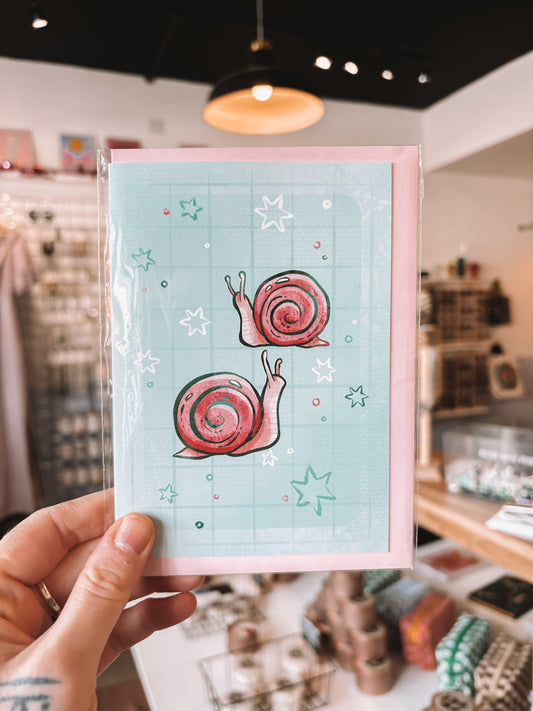 Snails Greeting Card