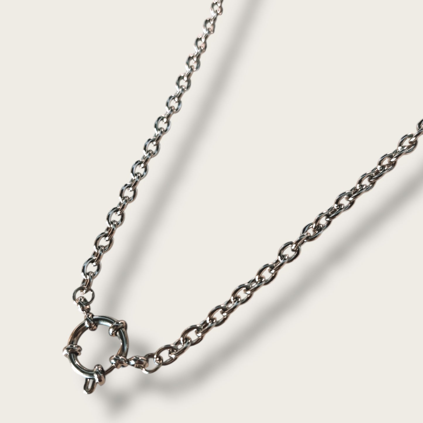 No.4 Necklace 1pc - Stainless Steel