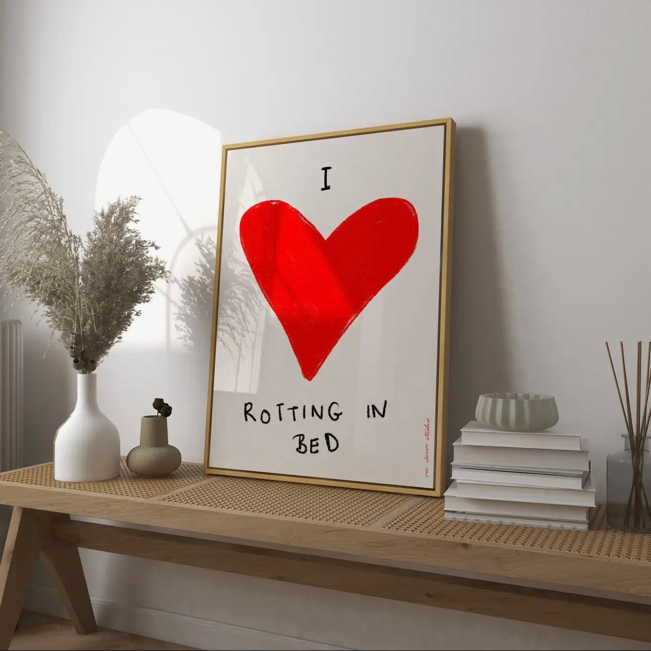 I love rotting in bed A3 Print