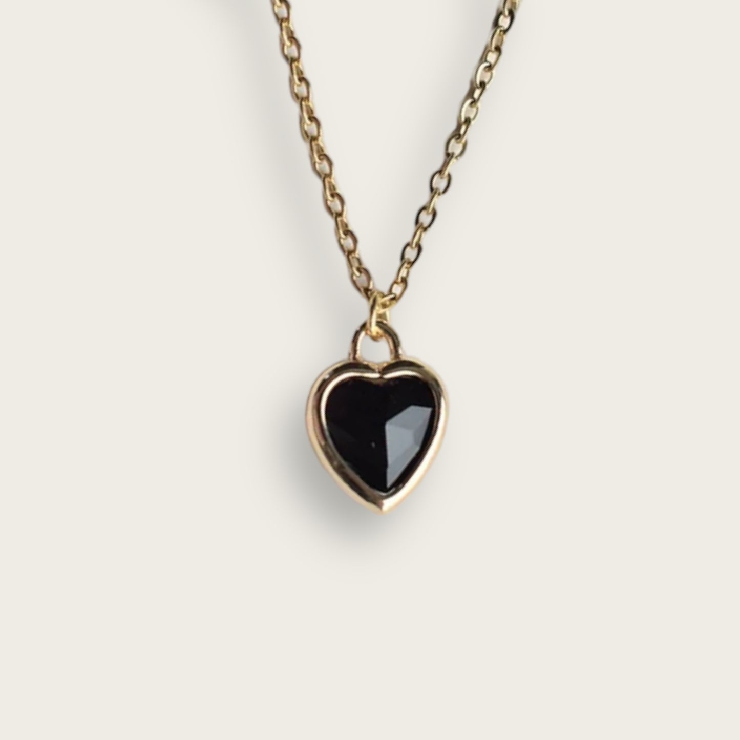 Tiny Gem Heart Necklace
