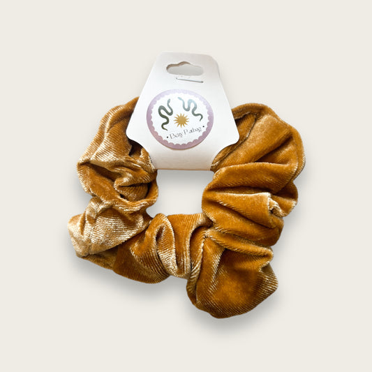 Velvet Scrunchy - Gold
