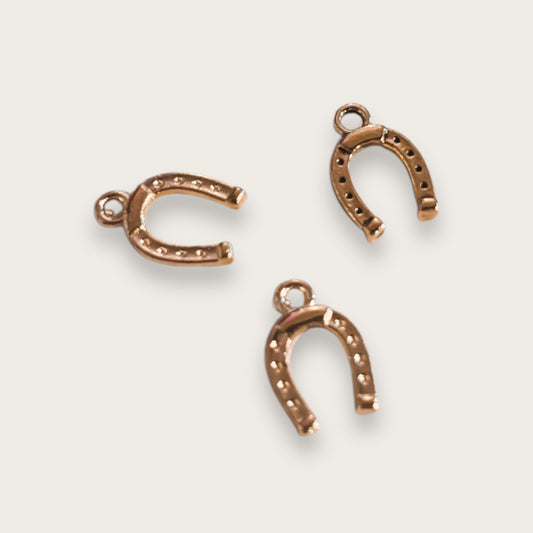 Horseshoe Charm 1pc - Gold Tone