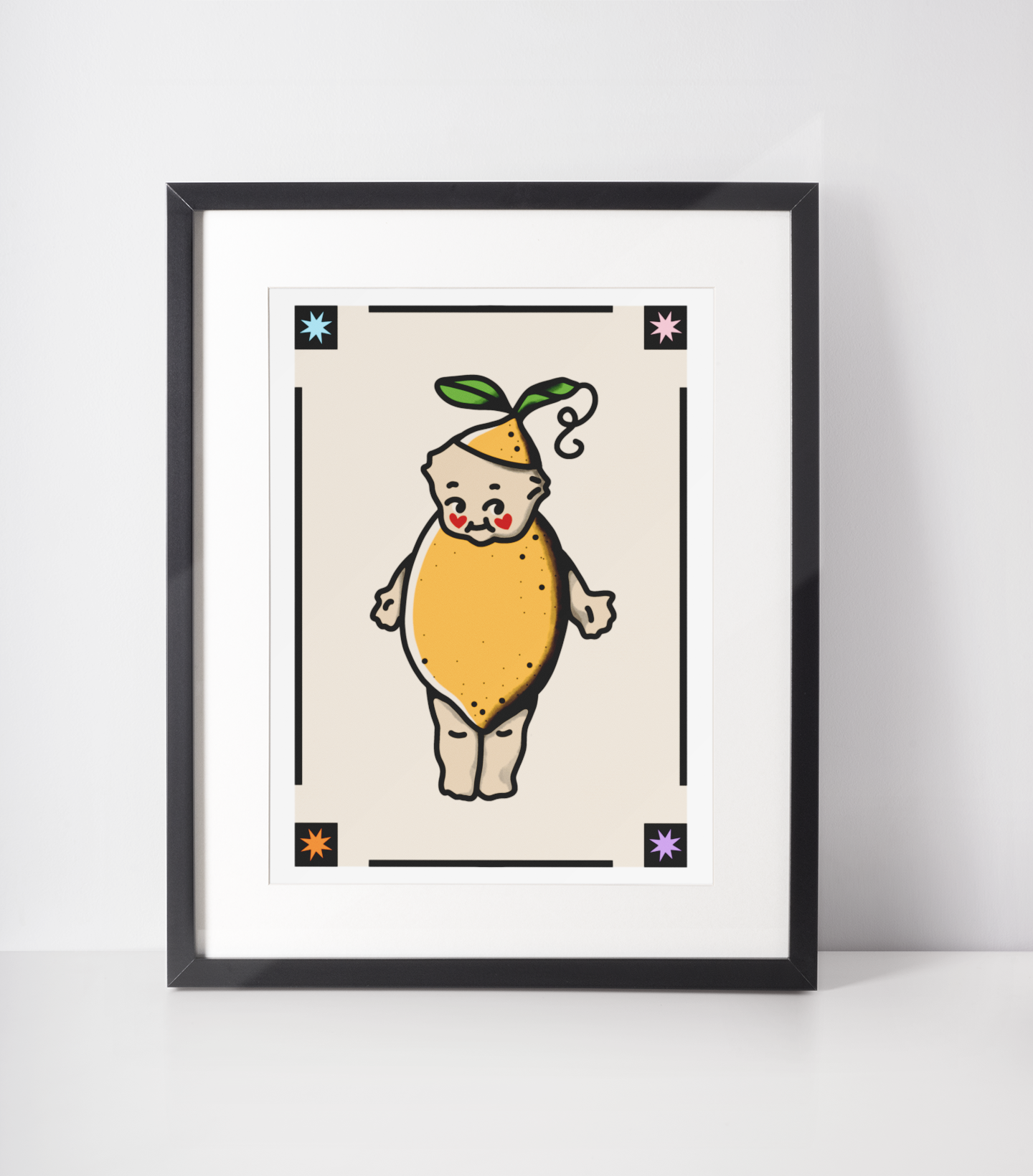 Lemon Kewpie Print A5