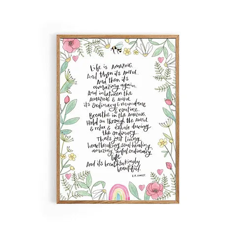 Life Is Amazing… A4 Print