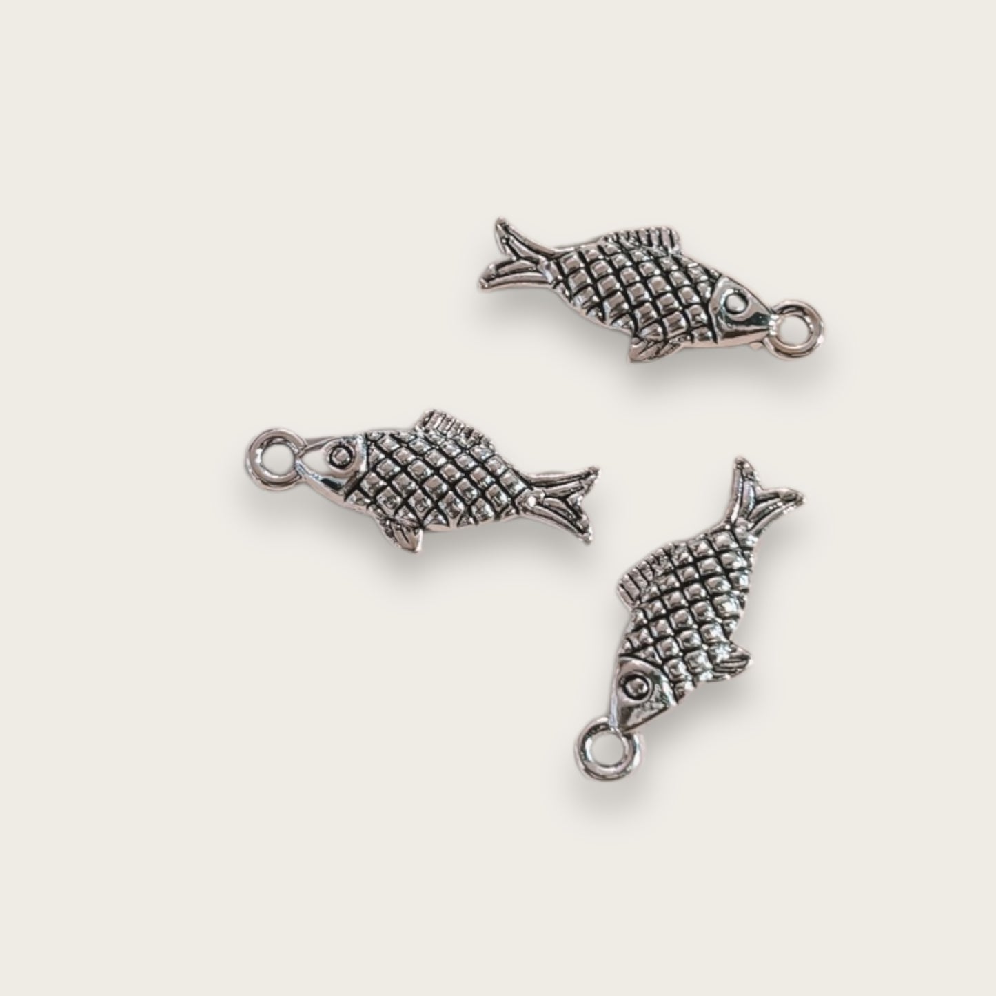 Fish Charm 1pc - Silver Tone