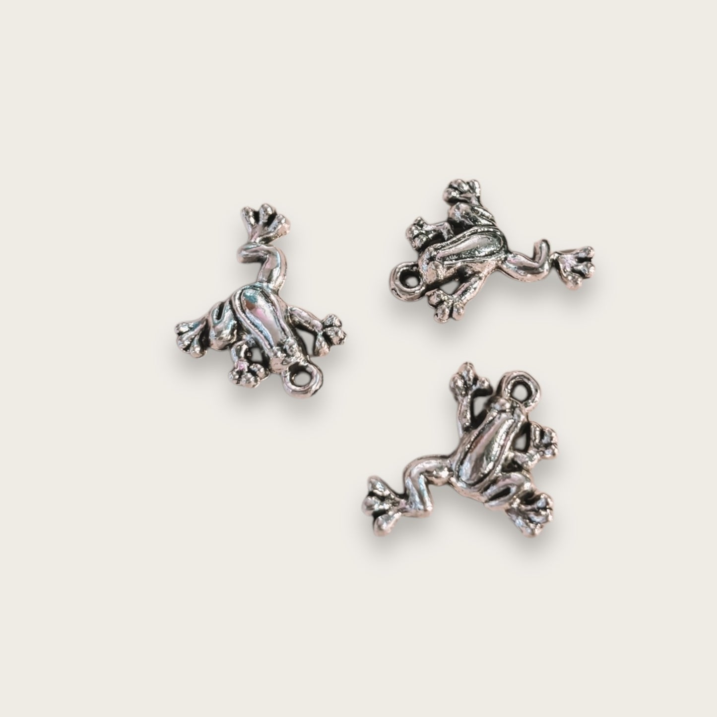 Frog Charm 1pc - Silver Tone