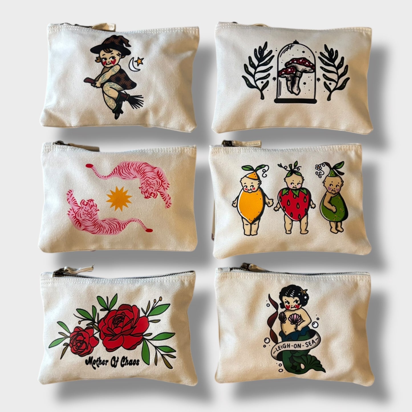 Mushroom Canvas Pouch