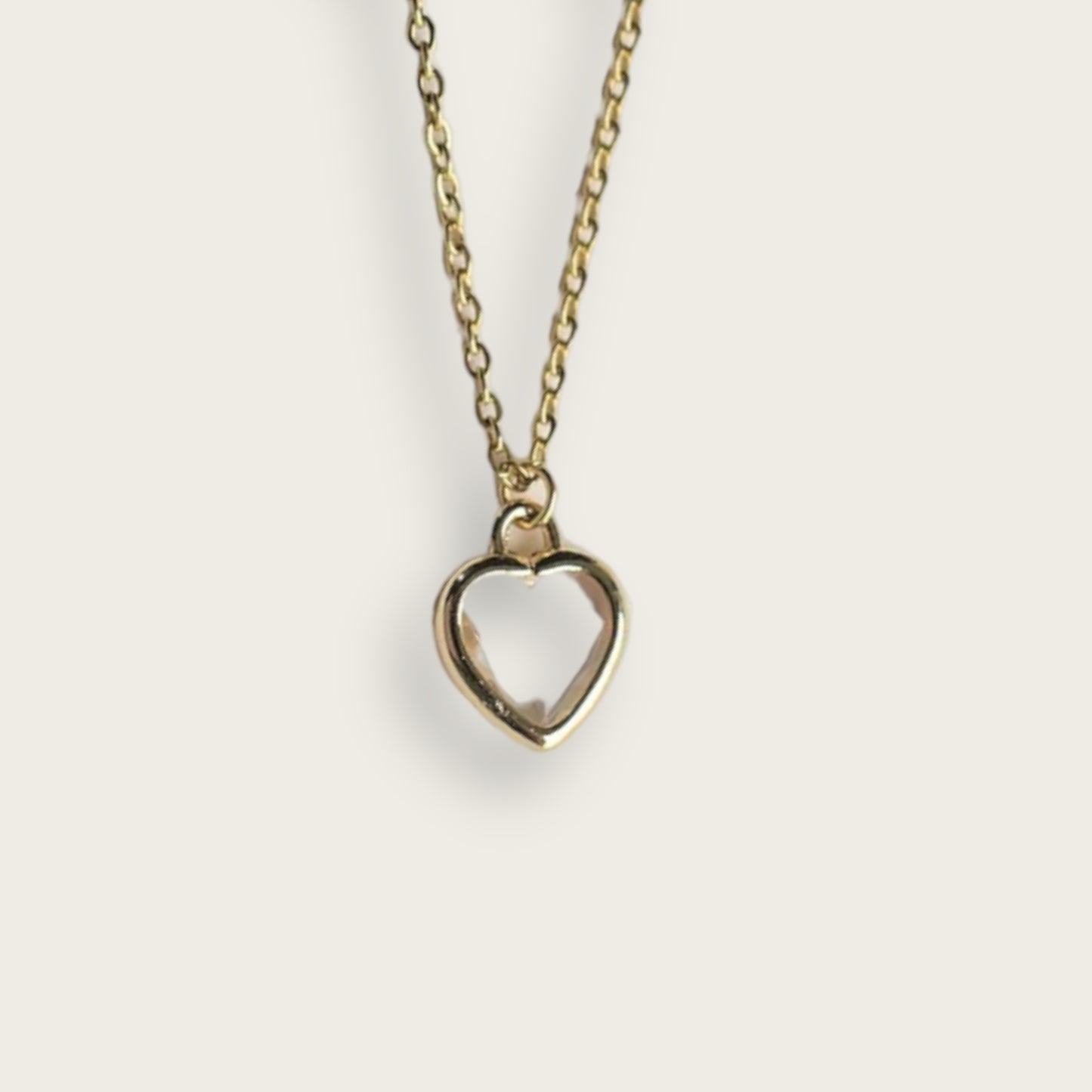 Tiny Gem Heart Necklace