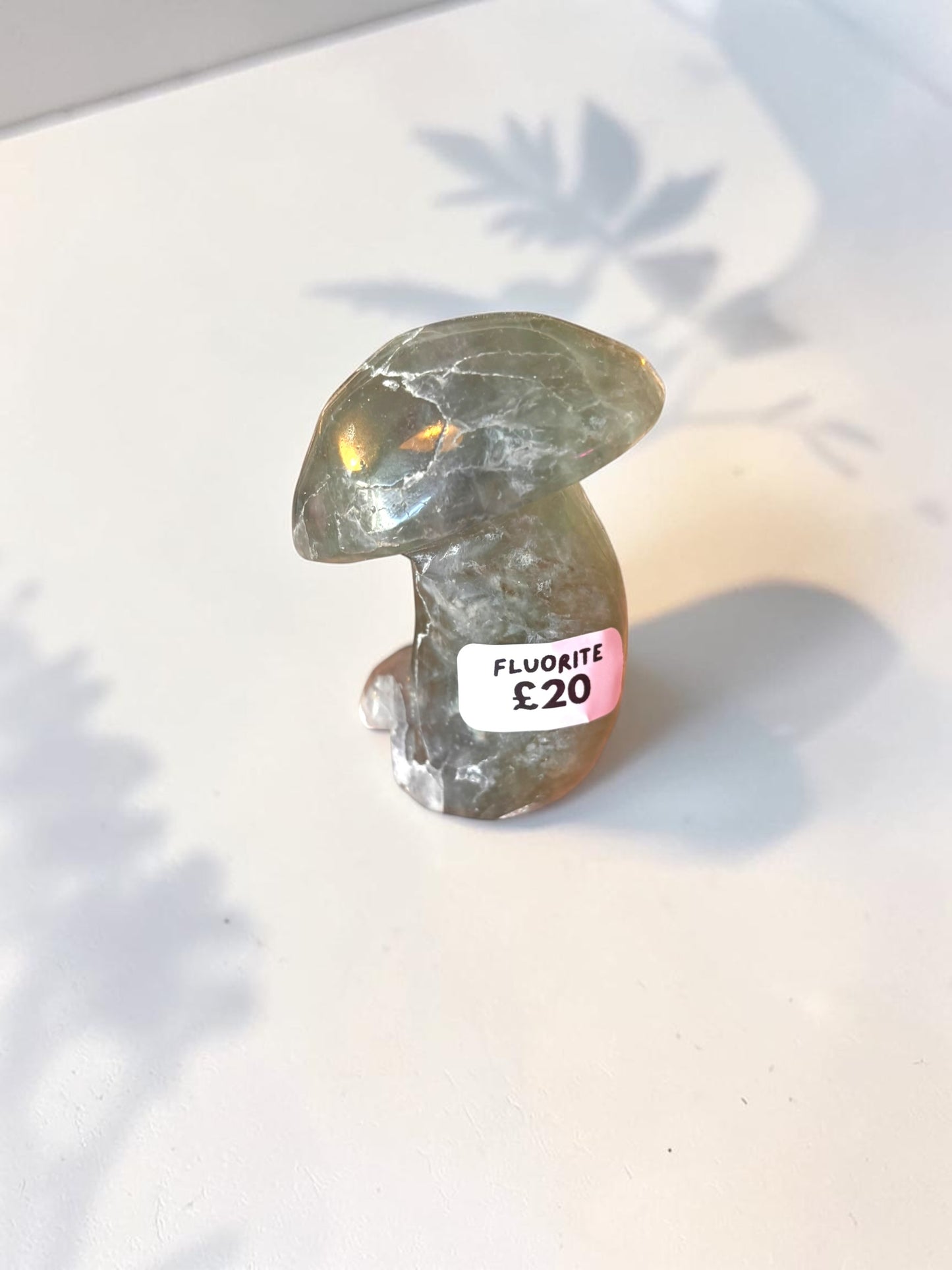 Fluorite Toadstool Crystal Carving