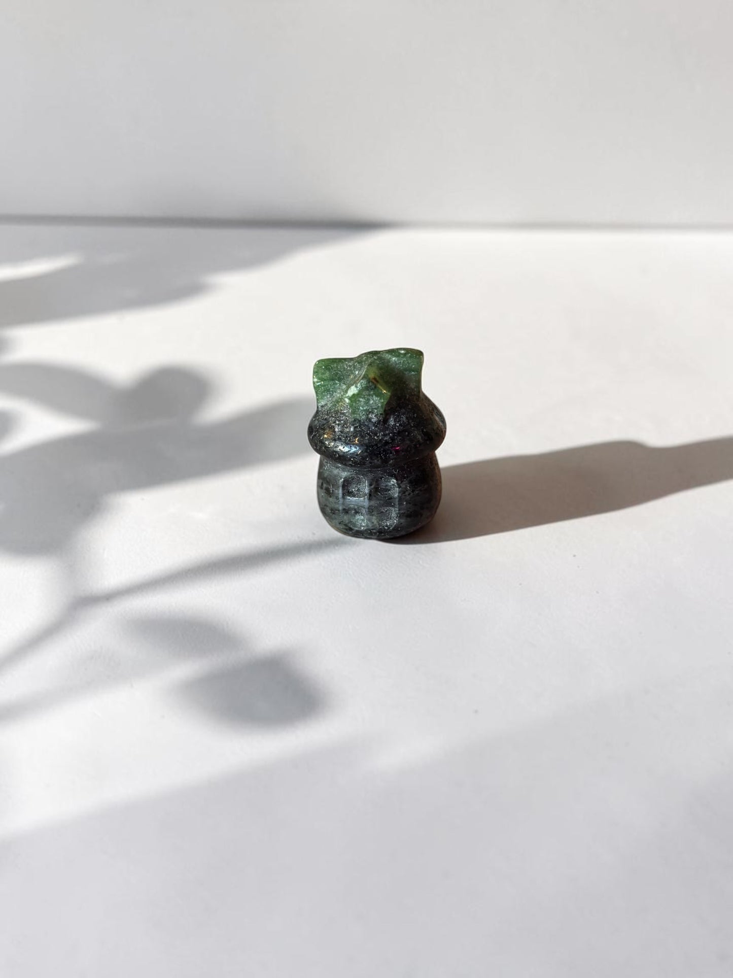 Ruby Zoisite Toadstool House Crystal Carving