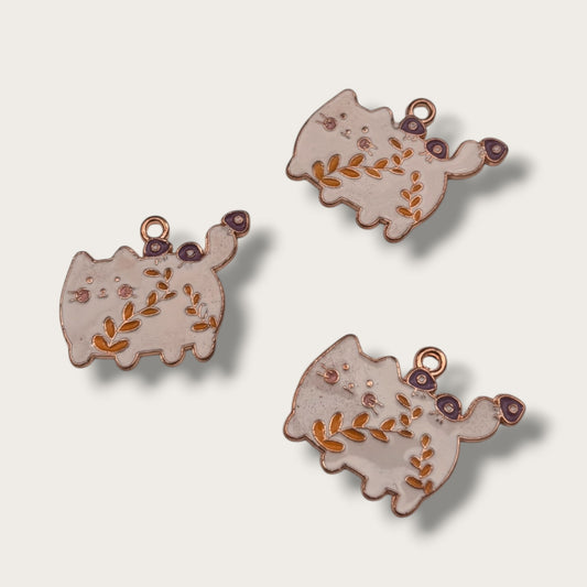 Cat Charm 1pc - Gold/Silver Tone