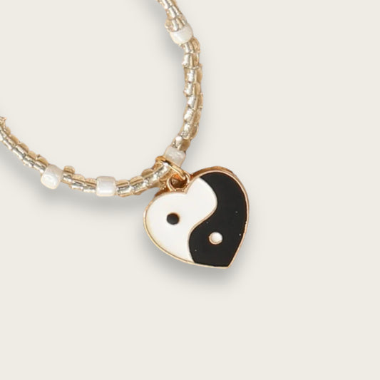 Beaded Yin Yang Necklace