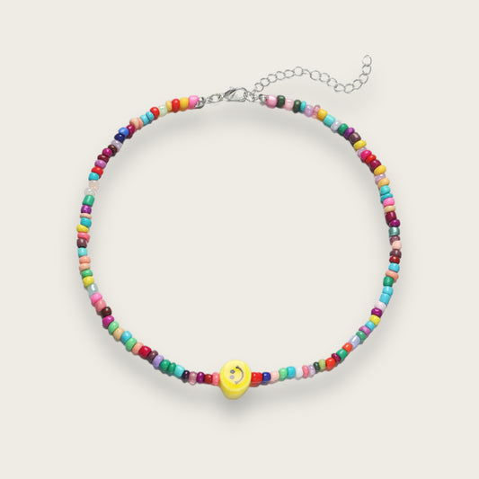 Smiley Beaded Necklace