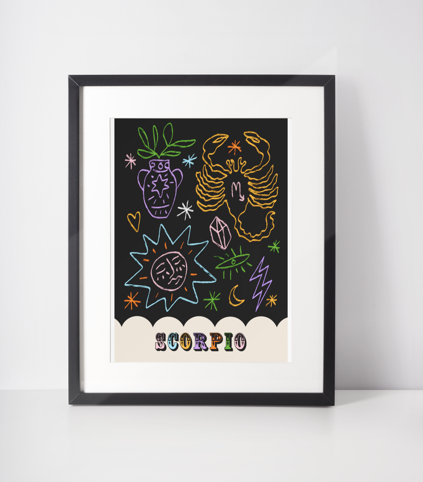 Scorpio Zodiac Print A4