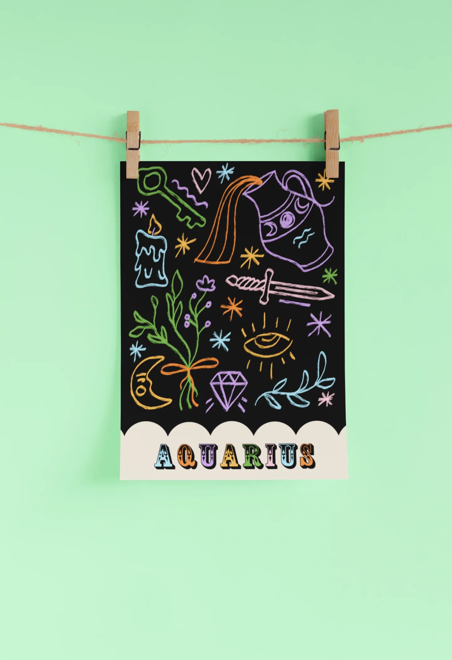 Zodiac Print A4