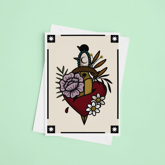 Daggered Heart Greeting Card