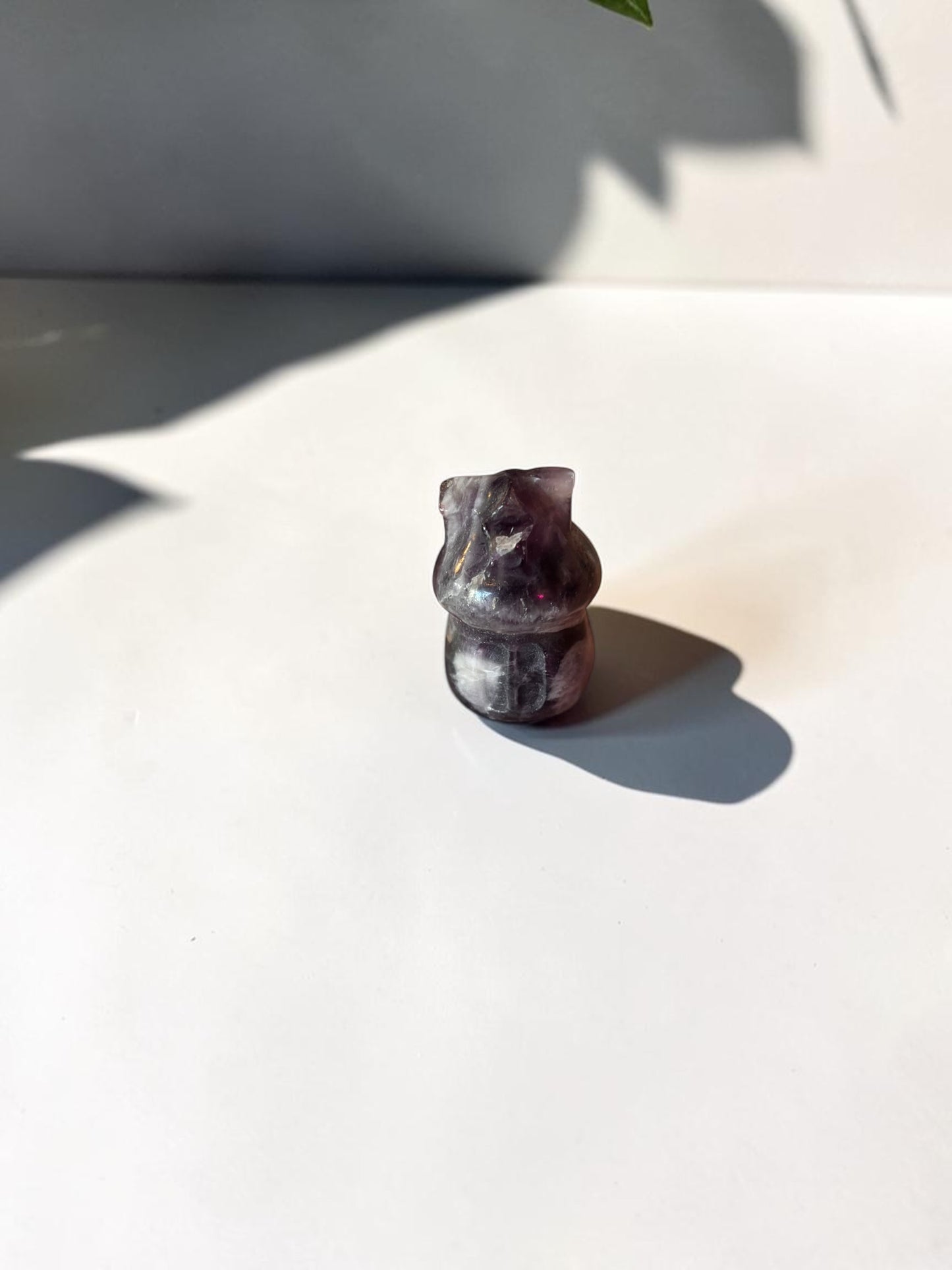 Amethyst Toadstool House Crystal Carving