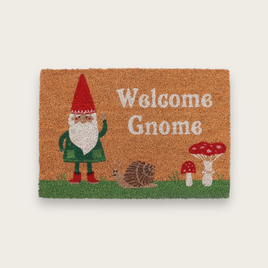 Mushroom Gnome Doormat