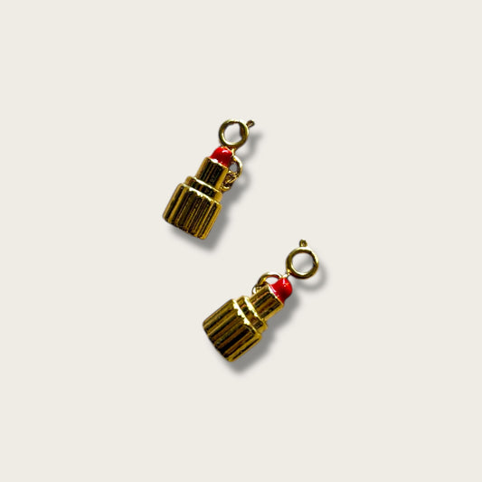 Lipstick Charm 1pc - 18k Gold Plated