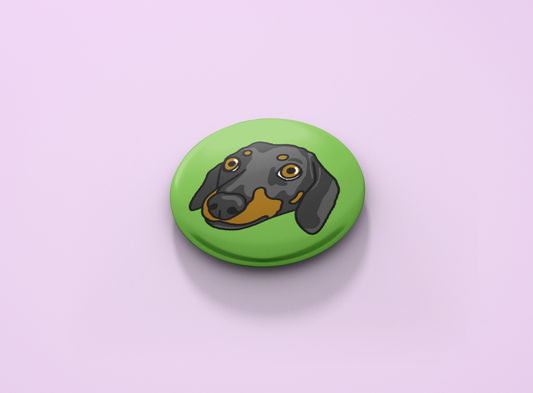 Sausage Dog Button Badge