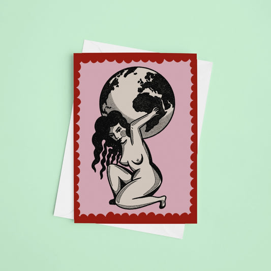 Weight Of The World Greeting Card