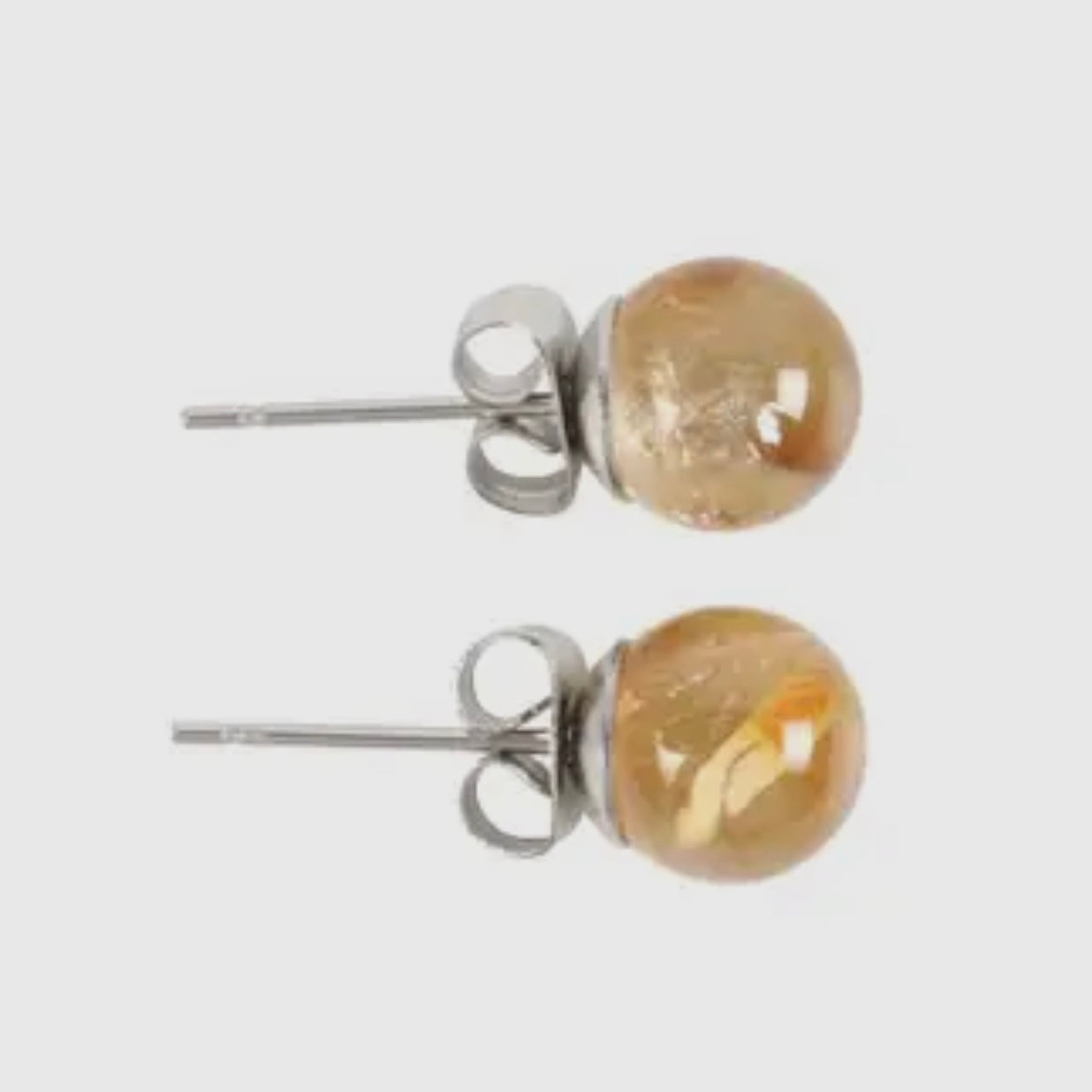 Citrine Crystal Stud Earrings