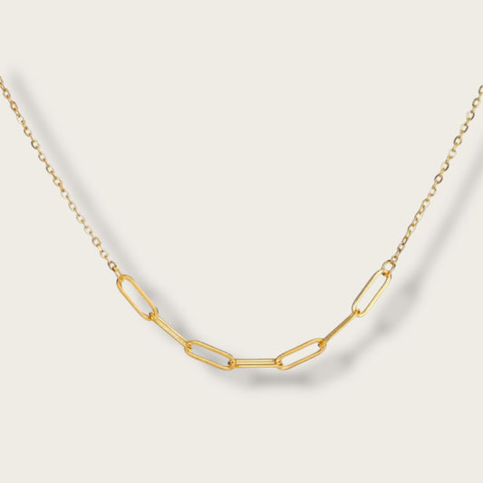 No.6 Necklace 1pc - 18k Gold Plated