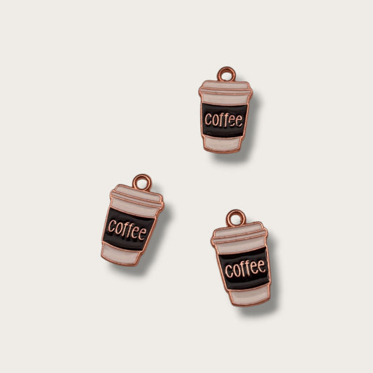 Coffee Charm 1pc - Gold Tone