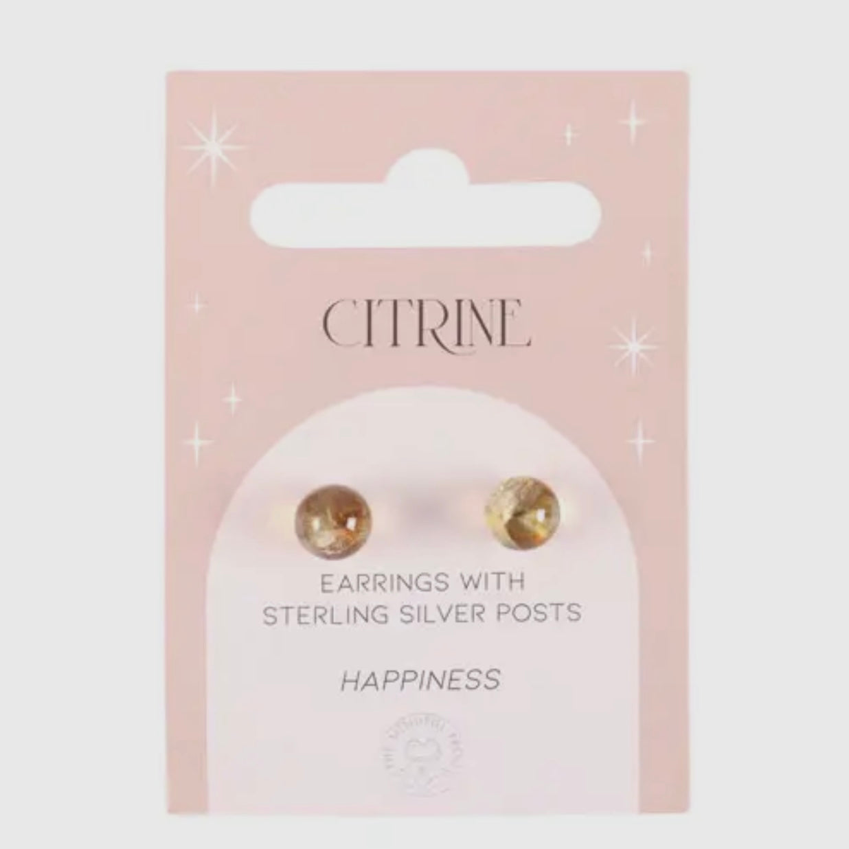 Citrine Crystal Stud Earrings