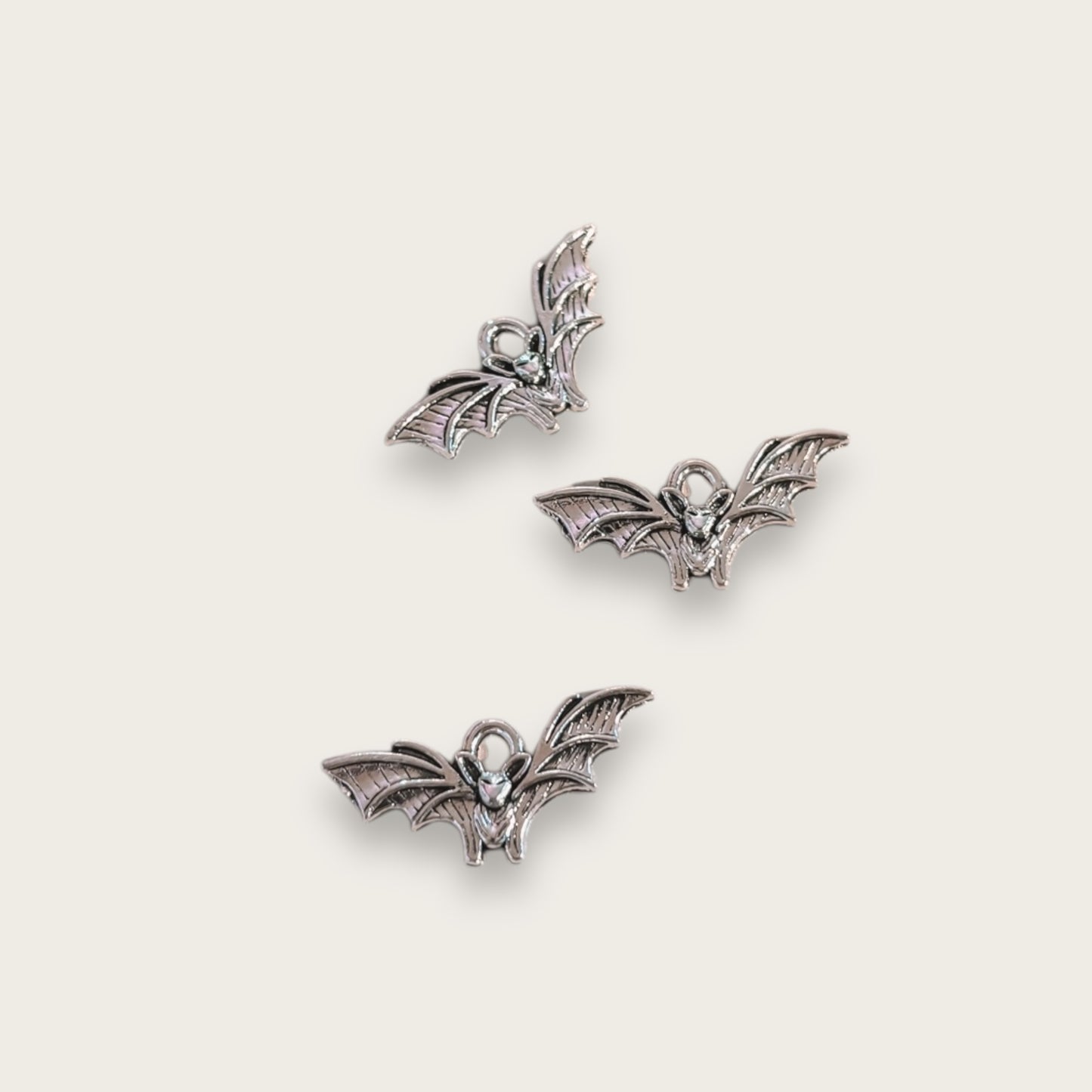 Bat Charm 1pc - Silver Tone