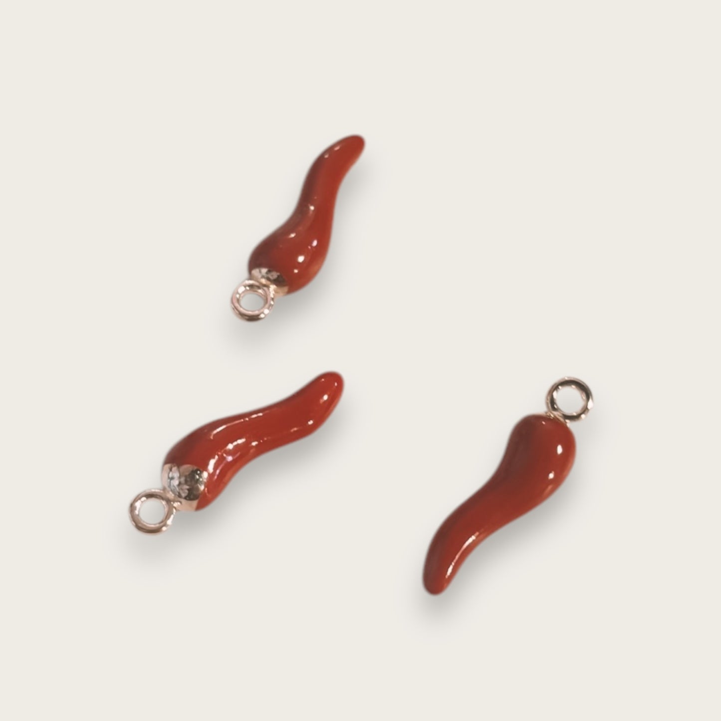 Chilli Pepper Charm 1pc - Gold Tone