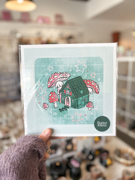 Mushroom House Print