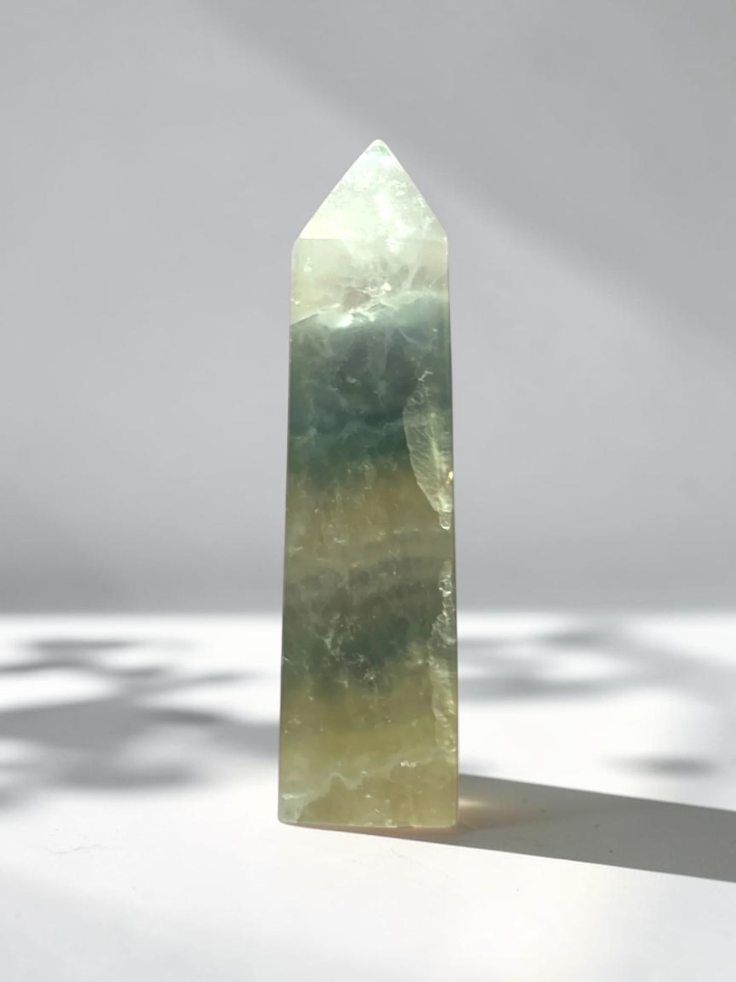 Green Fluorite Crystal Tower