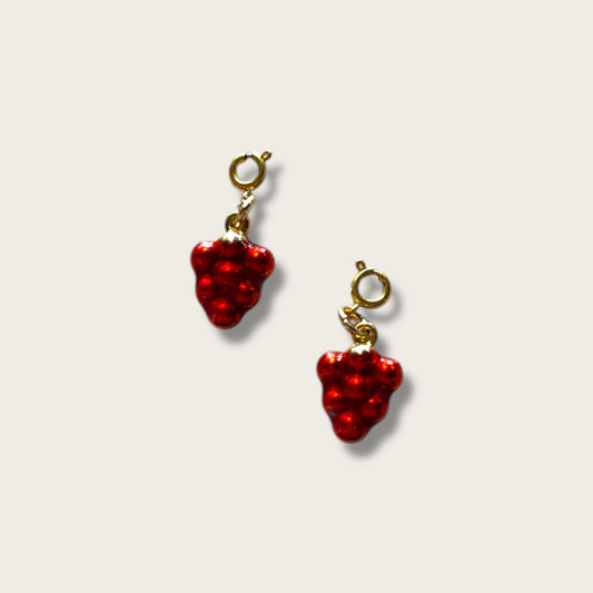 Raspberry Charm 1pc - 18k Gold Plated
