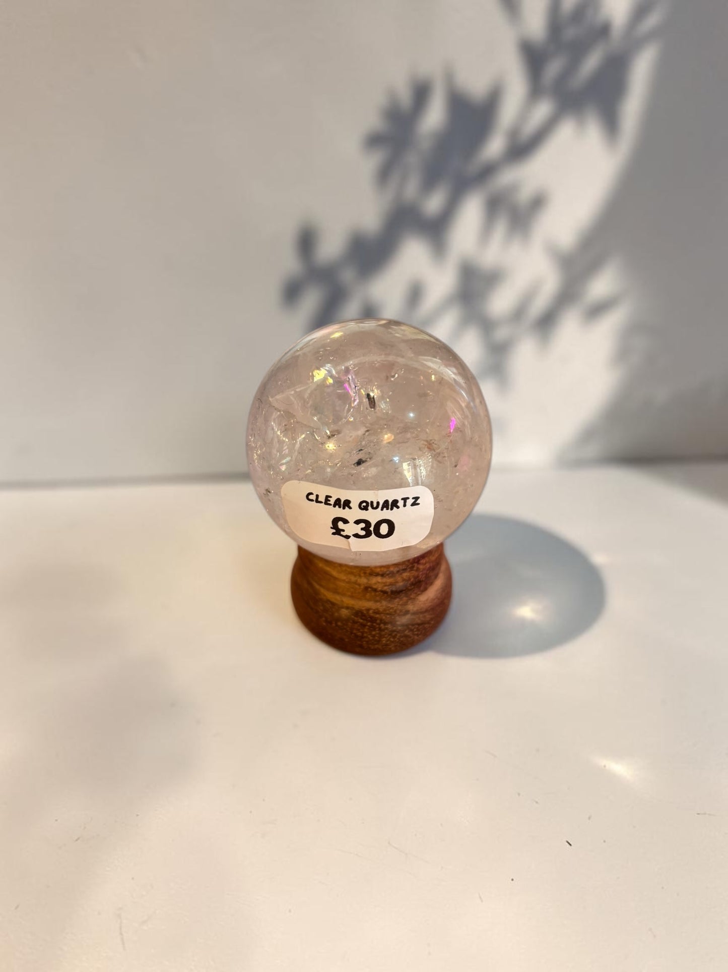 Clear Quartz Crystal Sphere with stand