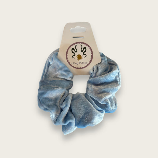 Velvet Scrunchy - Baby Blue