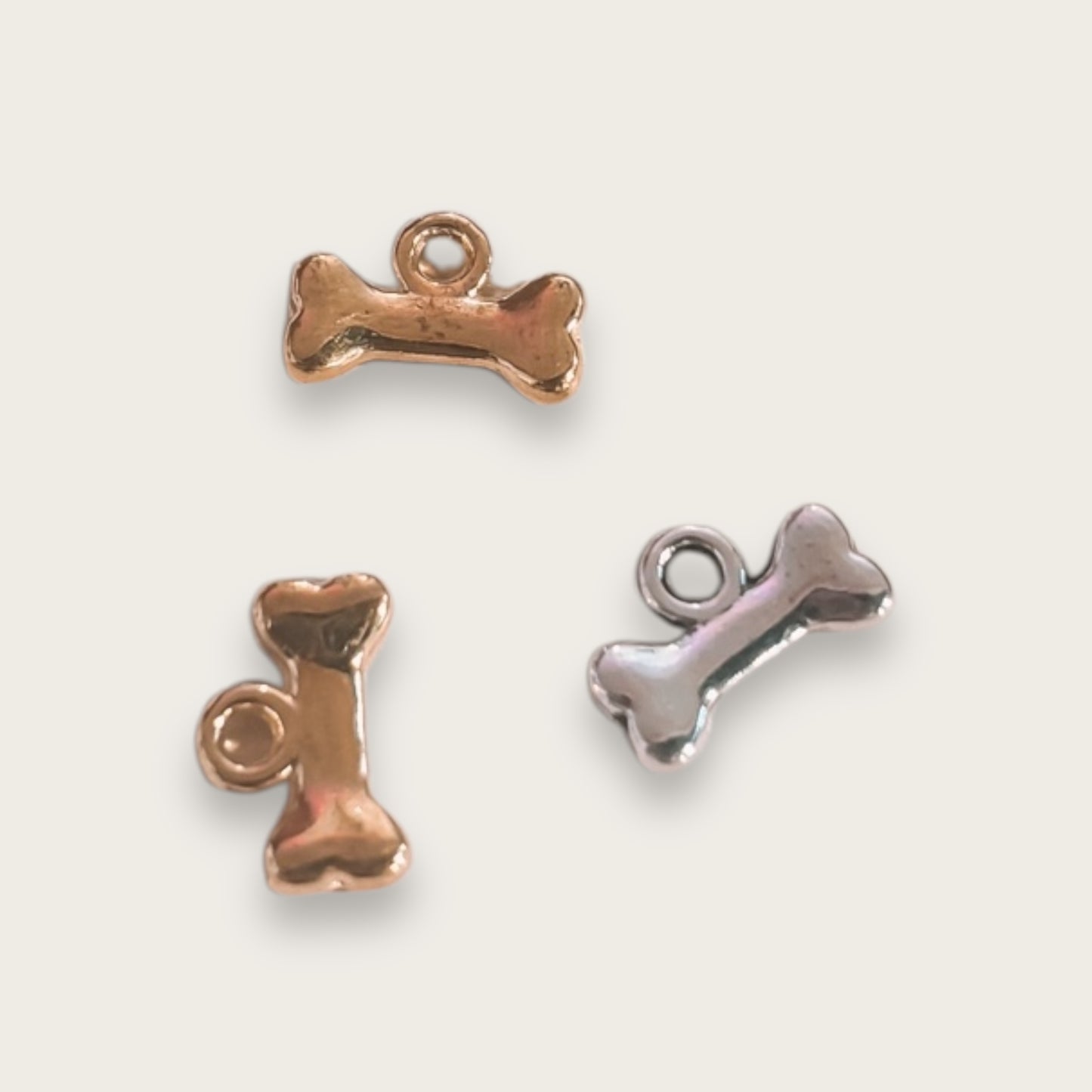 Bone Charm 1pc - Gold Tone